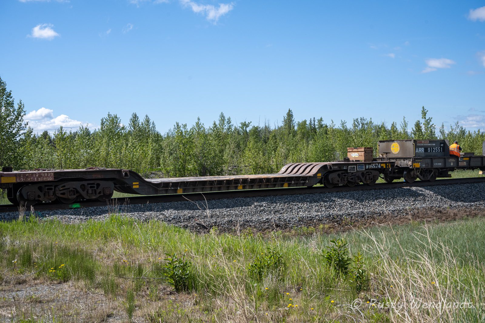 Centerbeam flatcar