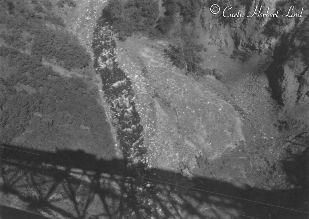 Midday photos that capture the shadow of your train crossing the Hurricane Bridge.