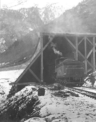 Train sheds used to keep off snow