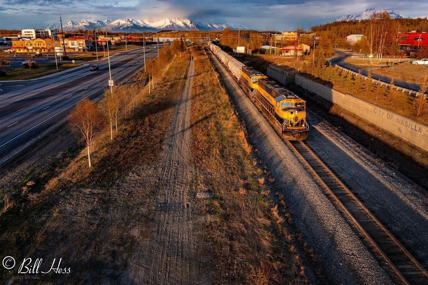 Northbound night freight