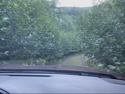 Brian taking us to a remote train viewing location (video)